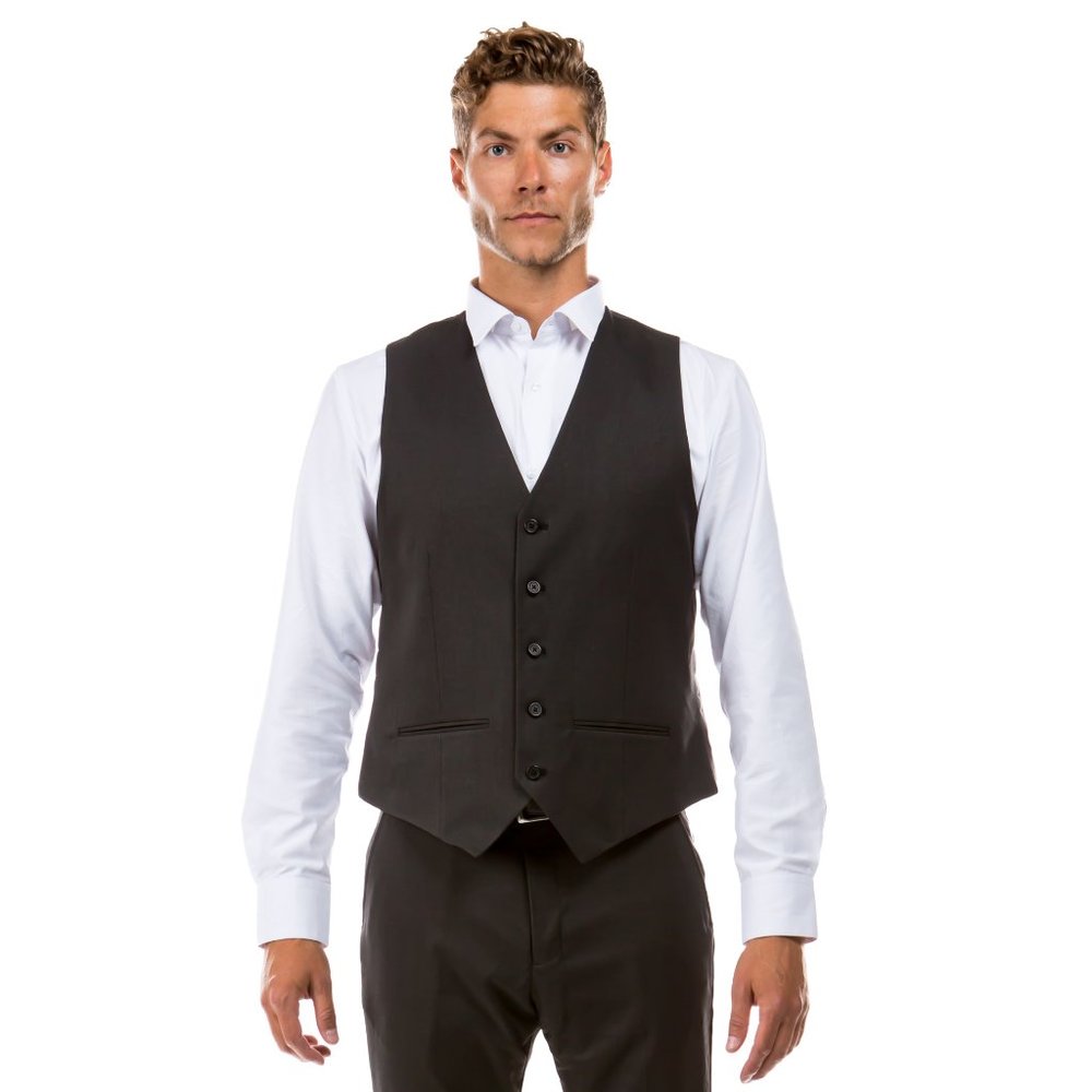 ZeGarie Tailored Fit Suit Separates Vest, Dark Grey (Tailored to Move and Flex)